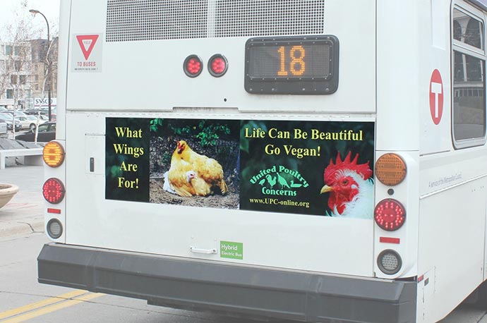 Ad on bus in Minneapolis