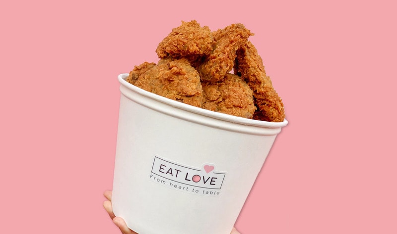 Eat Love bucket of Chick'N