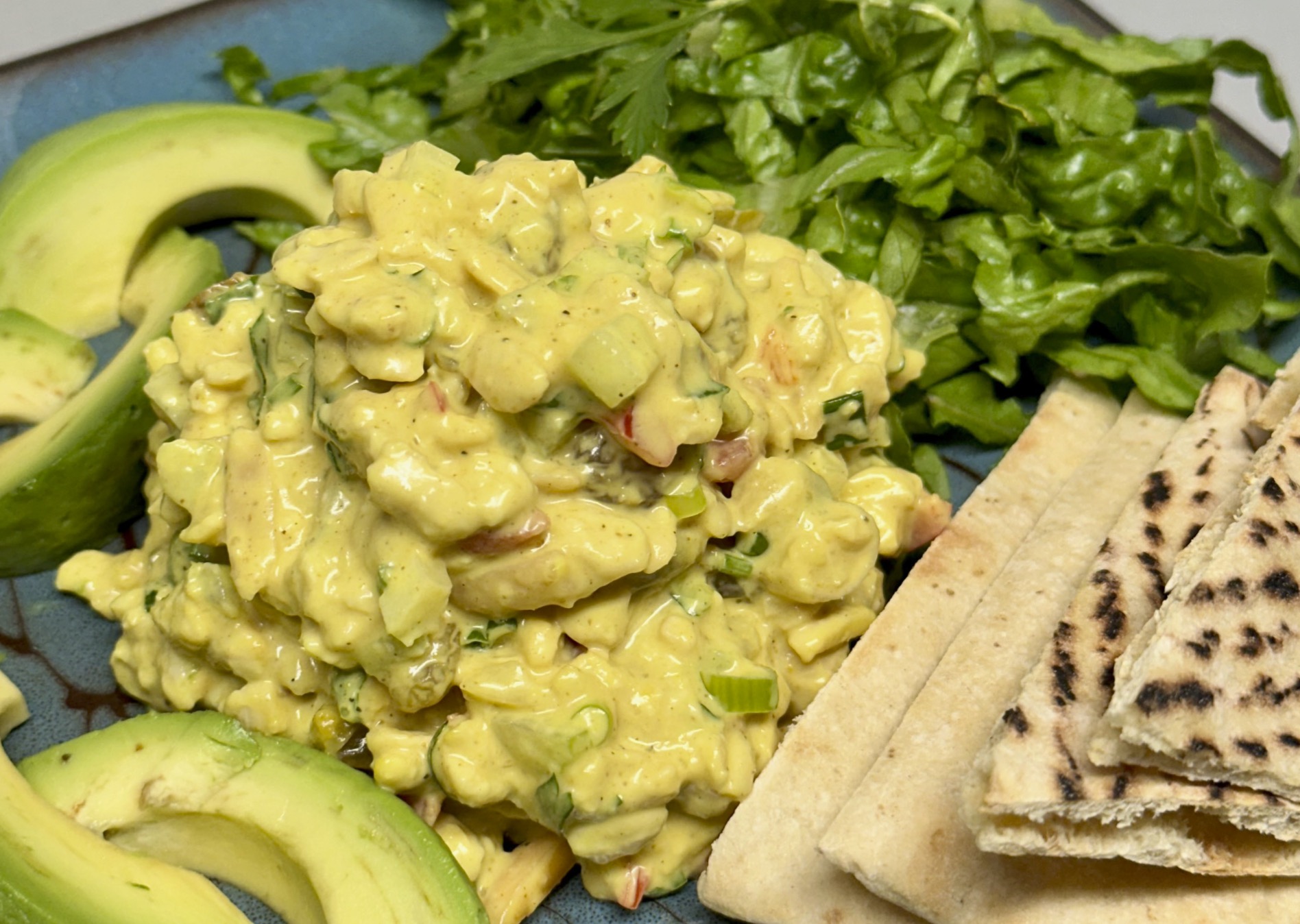 Curried ChickenLess Salad Sandwiches